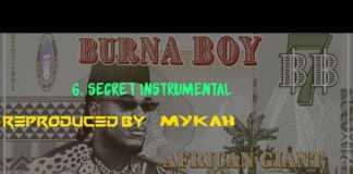 Download Instrumental: Burna Boy – Secret (Beat By Mykah) Burna Boy Secret Instrumental